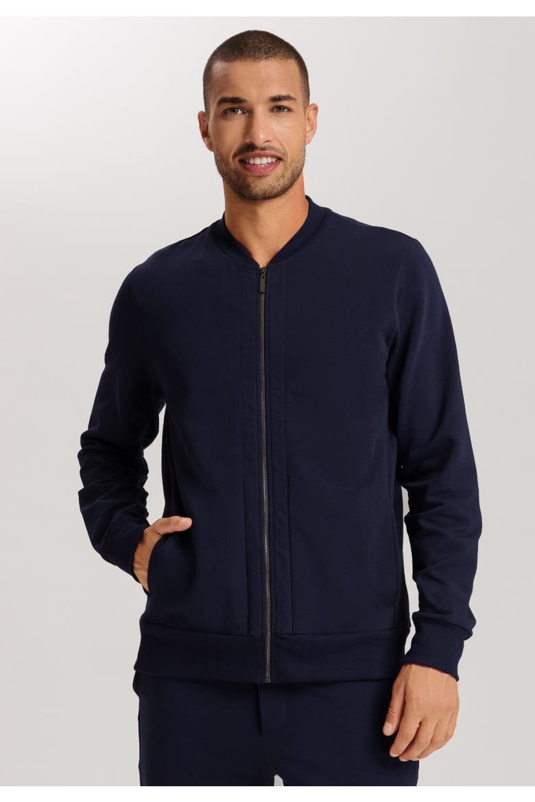 Natural Living Organic Cotton Zip-Up Jacket, Alternate, color, Deep Navy