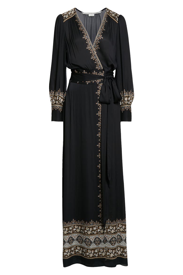 Blaise Border Print Long Sleeve Maxi Dress, Alternate, color, BLACK MULTI