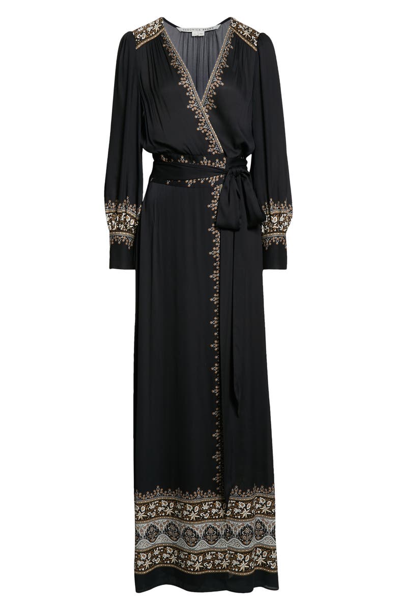 Veronica Beard Blaise Border Print Long Sleeve Maxi Dress, Alternate, color,