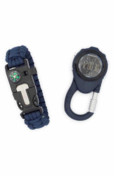 Carabiner Digital Watch & Paracord Bracelet Set