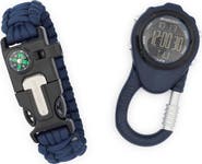 SKECHERS Carabiner Digital Watch & Paracord Bracelet Set