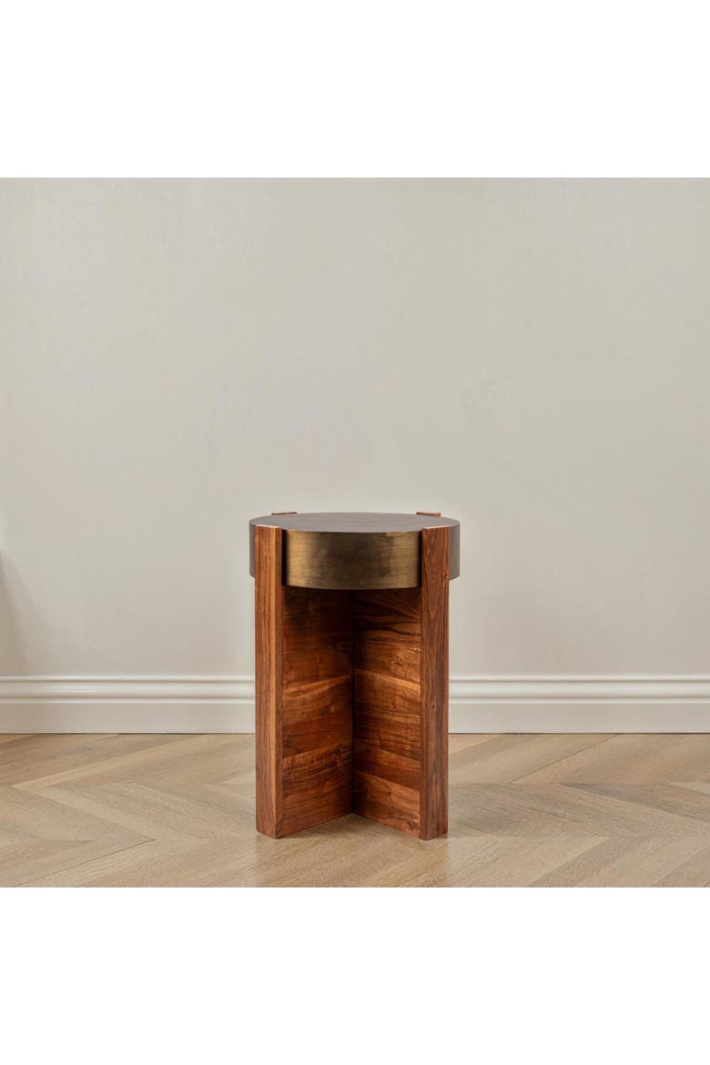 Side Table with Top, Alternate, color, Brown