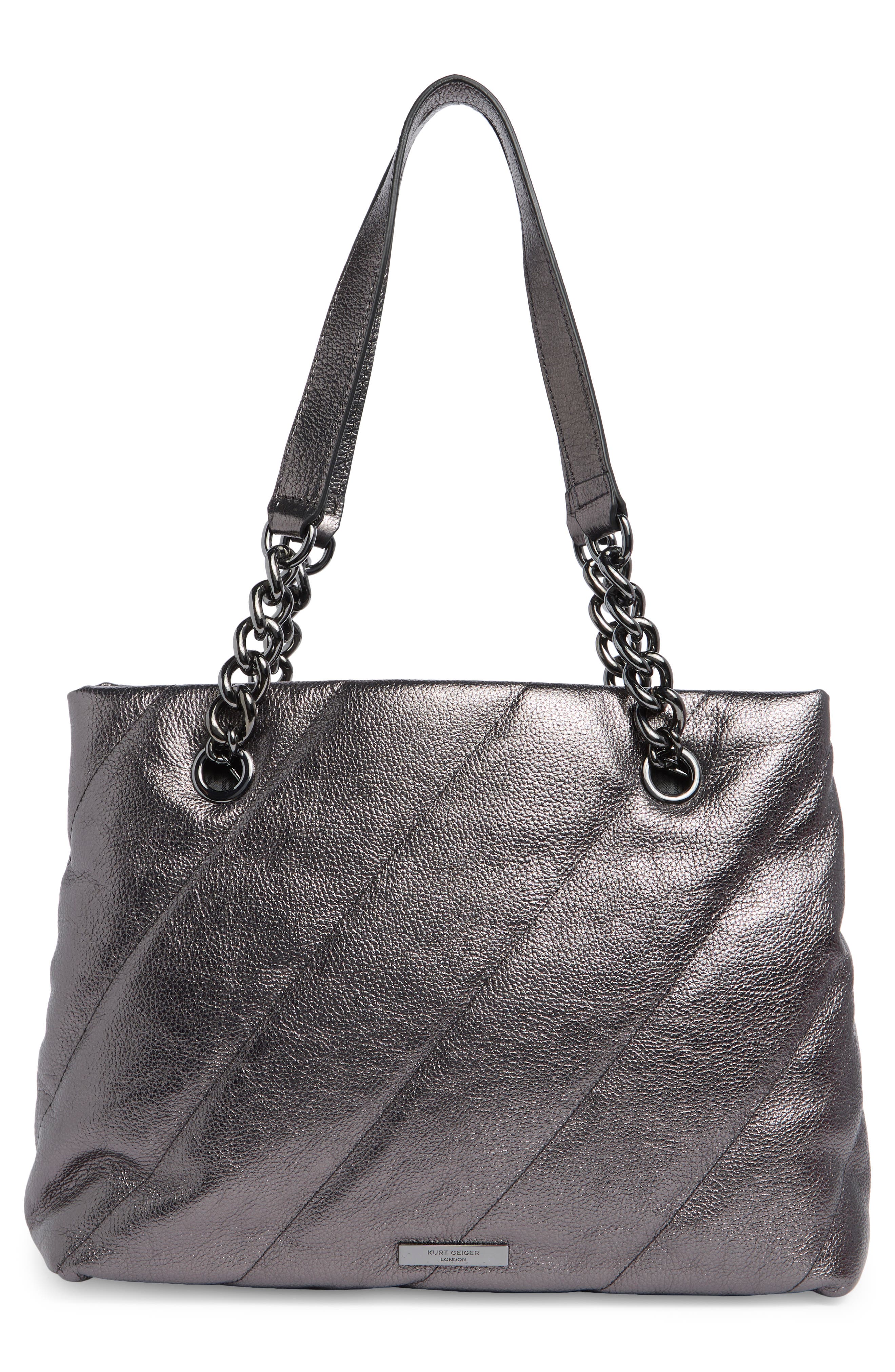 Kurt Geiger London Soho Tote, Alternate, color, Gunmetal