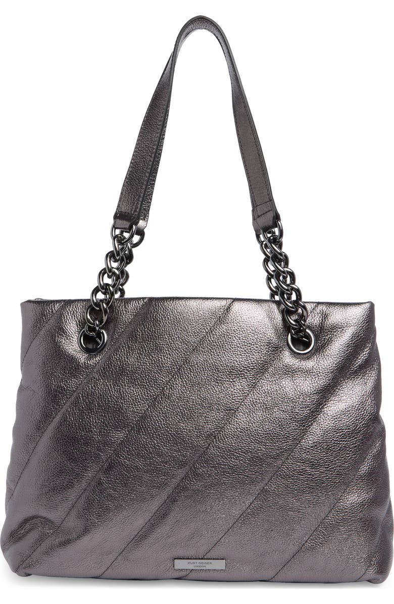 Kurt Geiger London Soho Tote, Alternate, color, Gunmetal