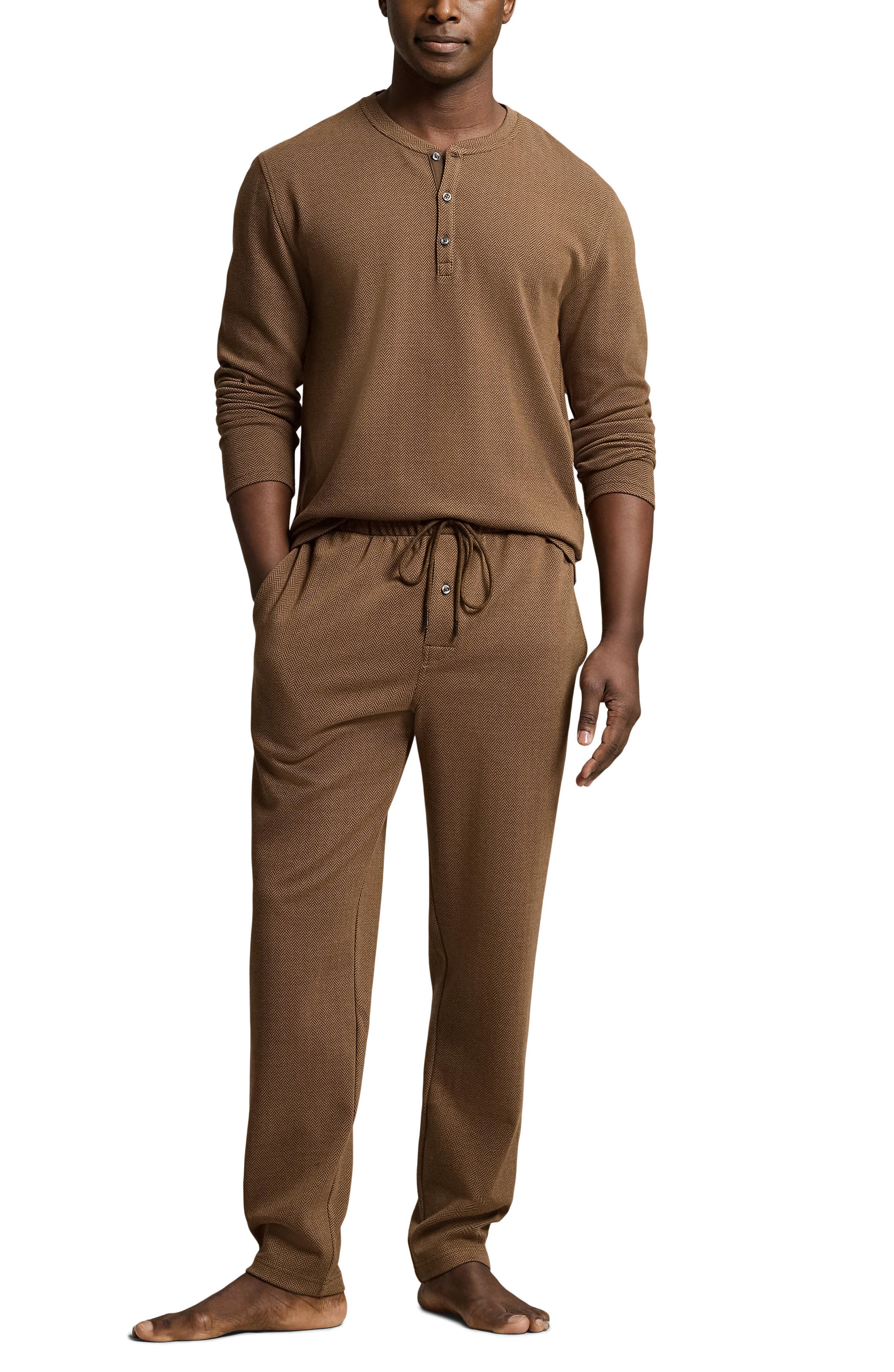 selected BRANCH HERRINGBONE BROWN