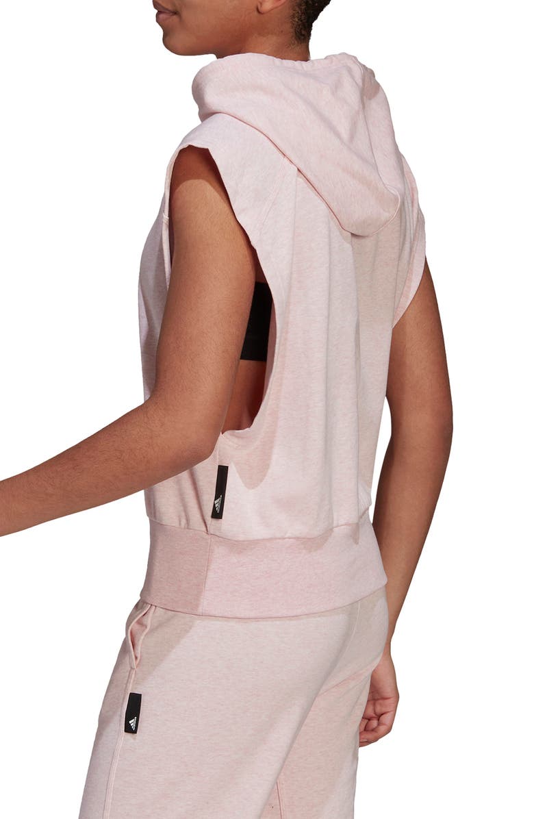 adidas Studio Lounge Sleeveless Hoodie, Alternate, color, 