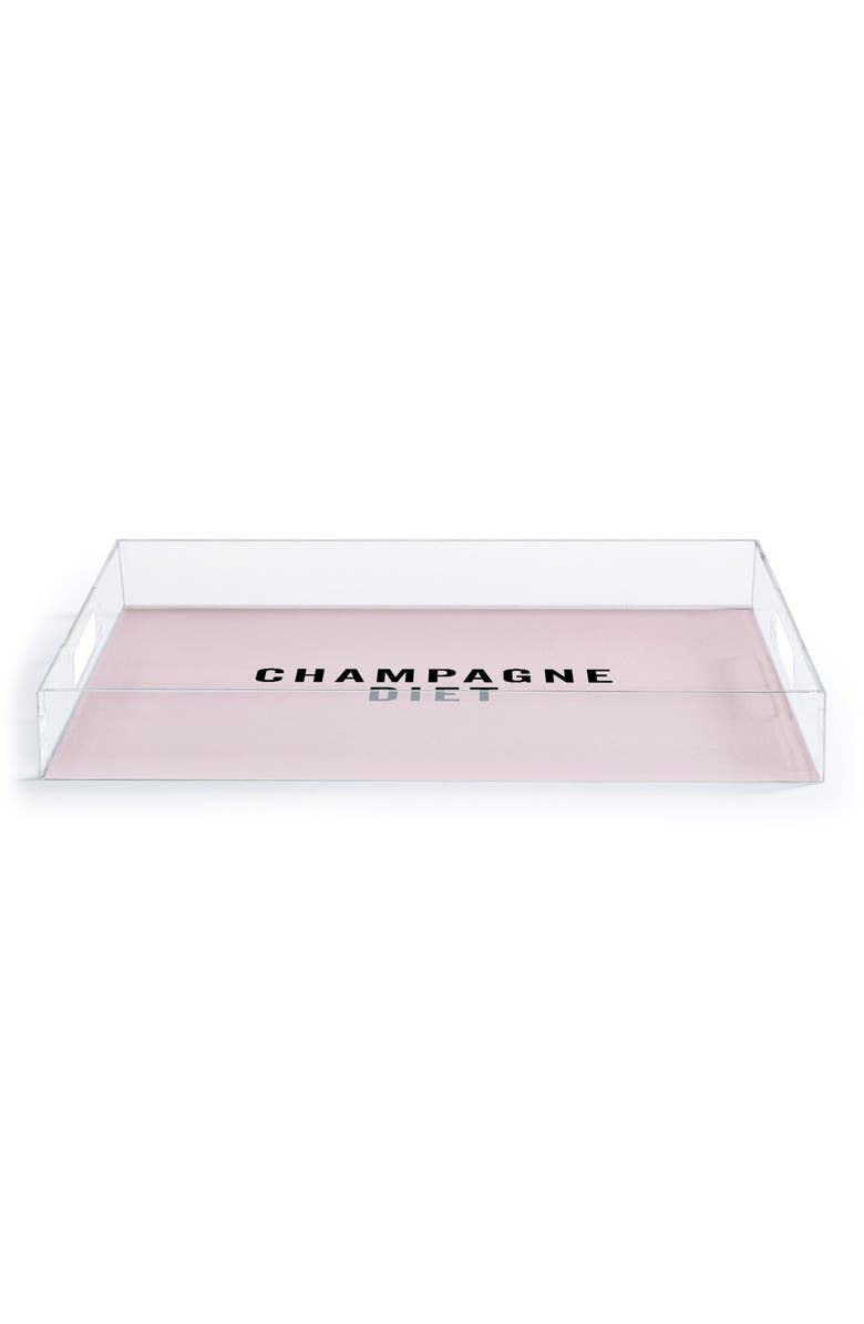 Deny Designs Champagne Diet Acrylic Tray, Alternate, color, Black
