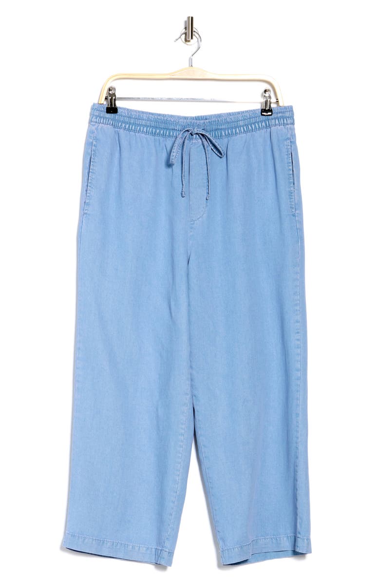 DKNY Tencel<sup>®</sup> Lyocell Cropped Pants, Alternate, color, Light Chambray
