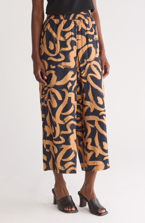 Print Wide Leg Pants