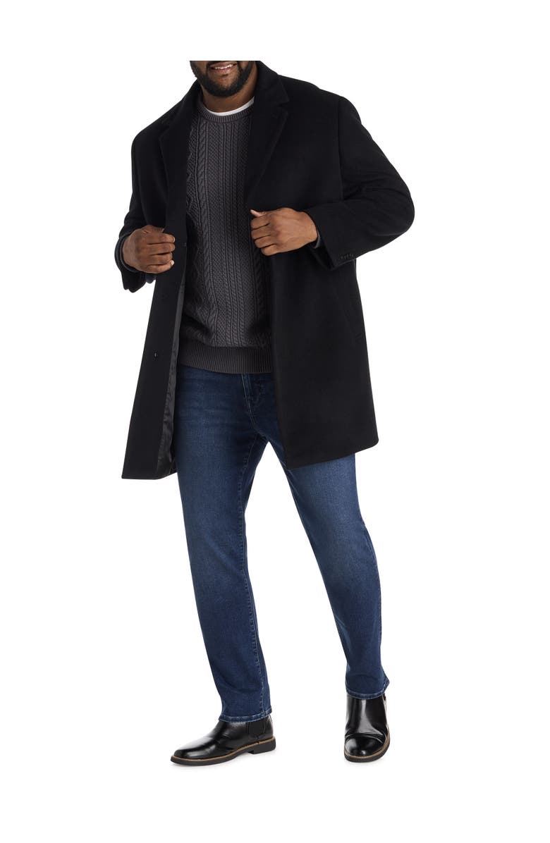 Oak Hill by DXL Big & Tall Cable Crewneck Sweater, Alternate, color, Blackened Pearl