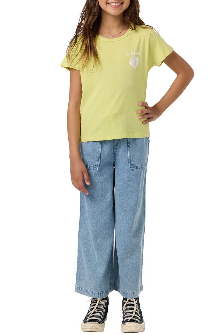 Kids' Heritage Daisy Oversize Graphic T-Shirt, Alternate, color, CELERY