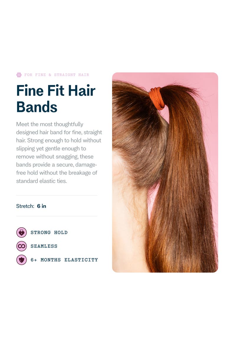 Fine Fit Hair Bands, Alternate, color, Red