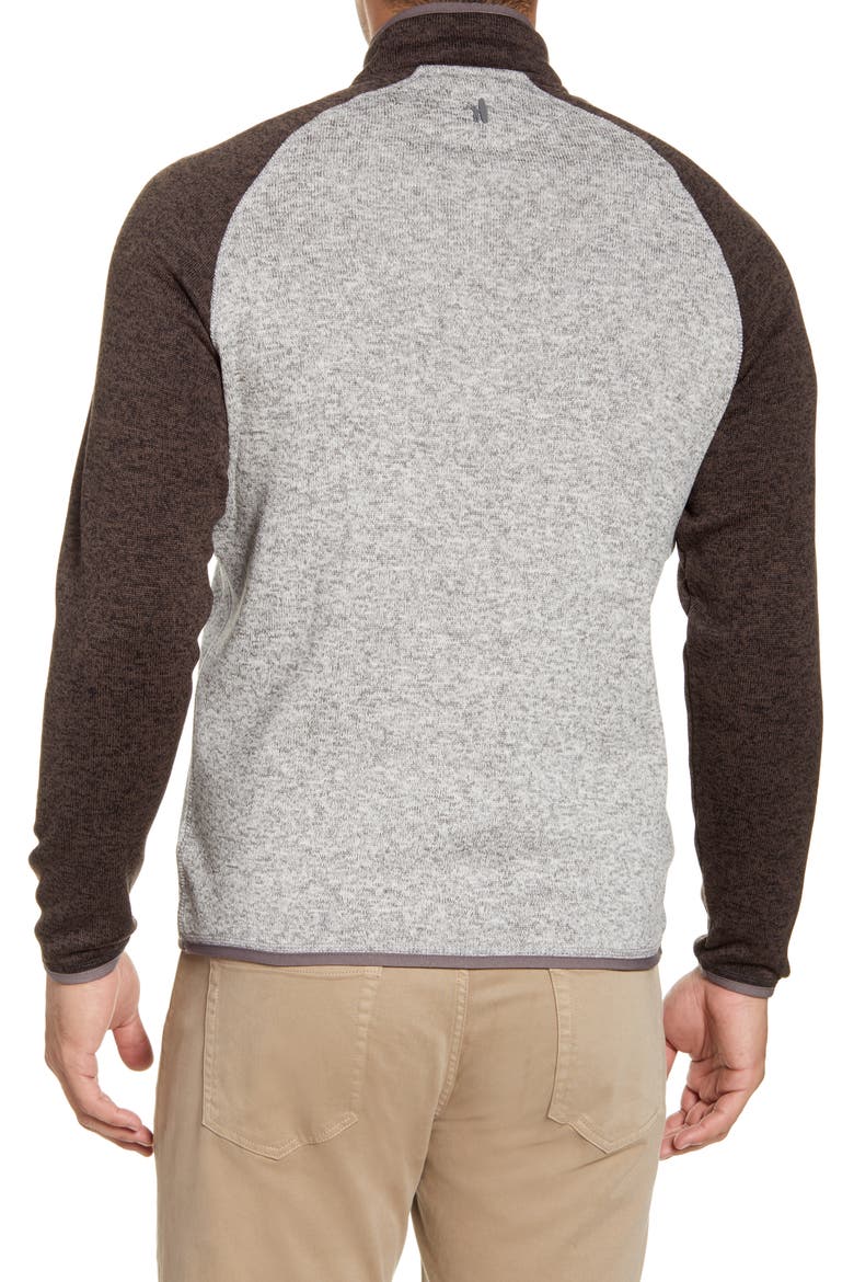 Alberta Water Resistant Quarter Zip Fleece Pullover, Alternate, color, BLACK/ LIGHT GRAY