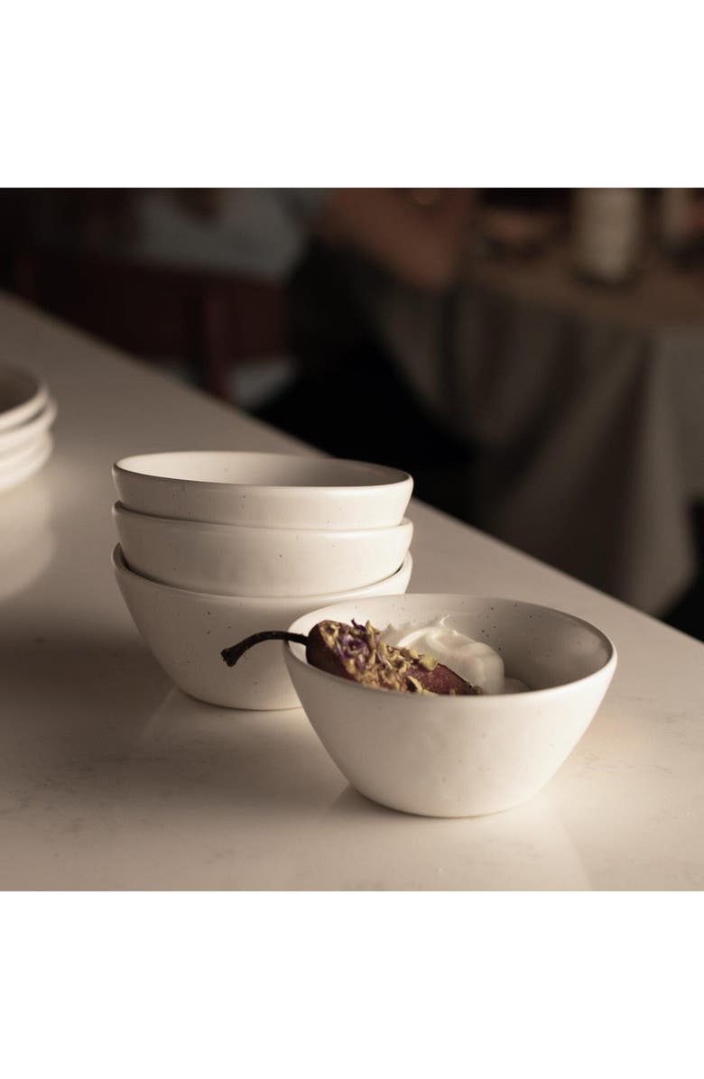 Fable The Dessert Set of 4 Bowls, Alternate, color, Speckled White