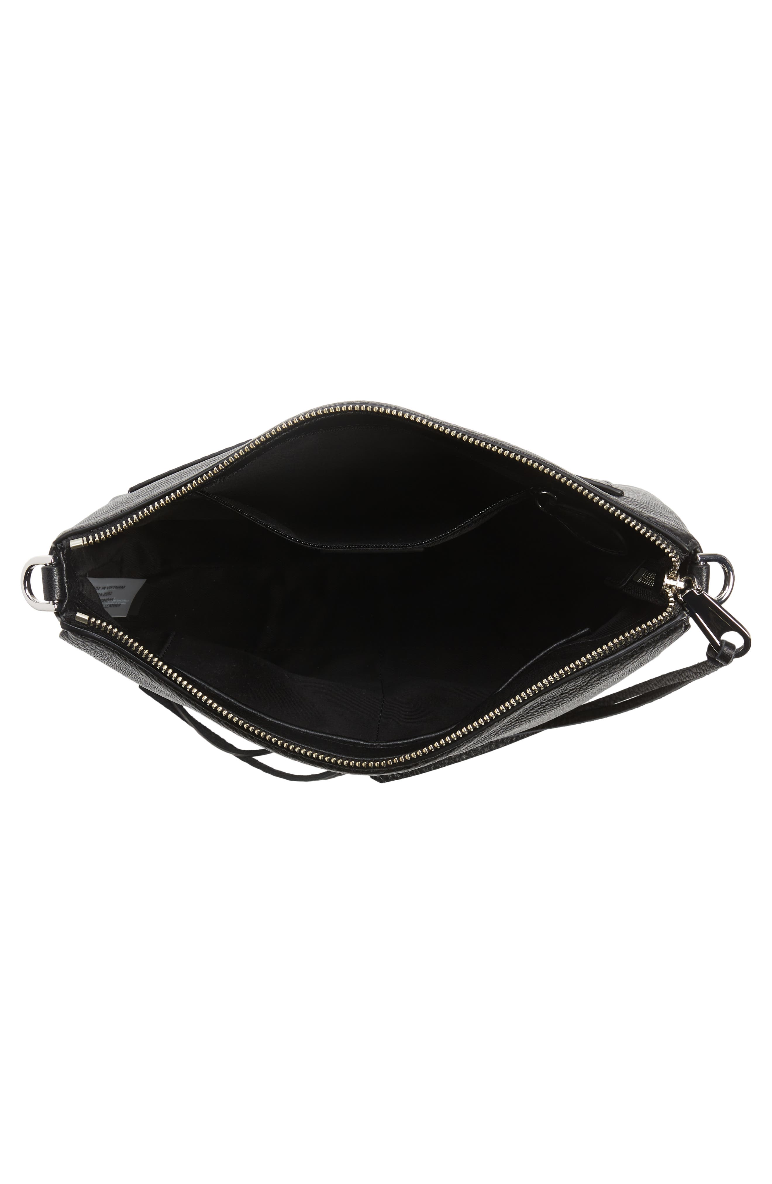 Rebecca Minkoff Darren Leather Shoulder Bag, Alternate, color, Black