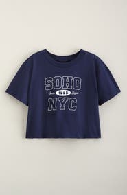 Treasure & Bond Kids' Crop Cotton Graphic T-Shirt