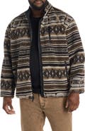 True Nation by DXL Big & Tall Abstract Printed Fleece Jacket