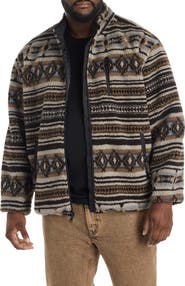 True Nation by DXL Big & Tall Abstract Printed Fleece Jacket