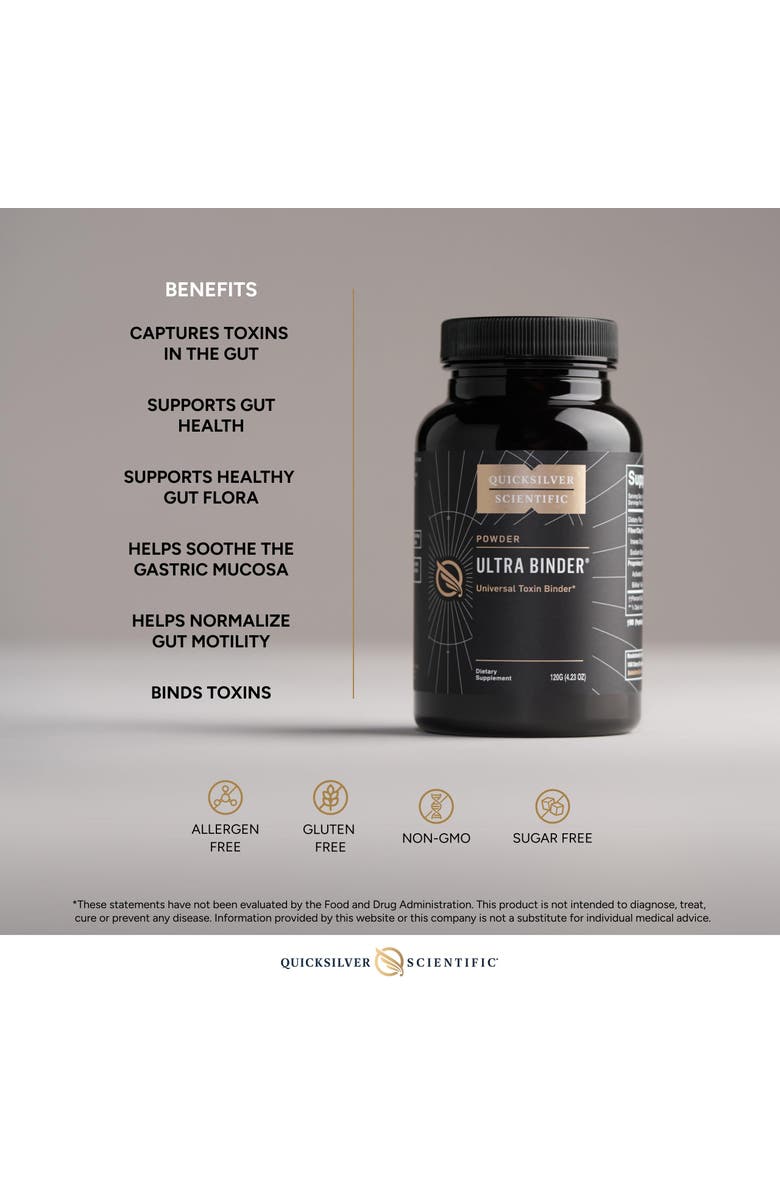 Quicksilver Scientific Ultra Binder Bentonite Clay Zeolite and Charcoal Powder, Alternate, color, NO COLOR