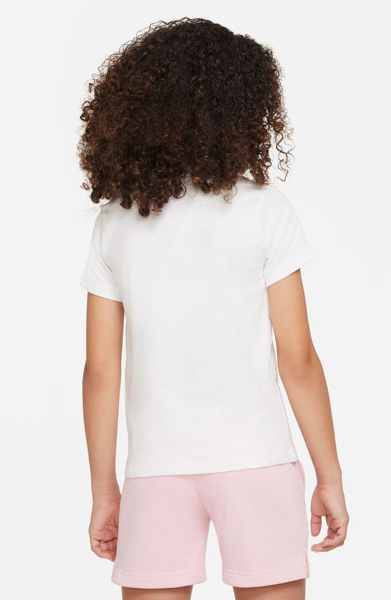 Nike Kids' Futura Graphic T-Shirt, Alternate, color, White/ Magic Ember/ Pink Foam