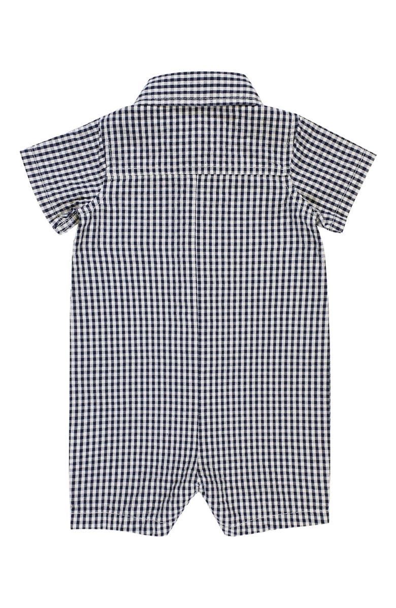 Hope & Henry Baby Seersucker Button Front Romper, Infant, Alternate, color,