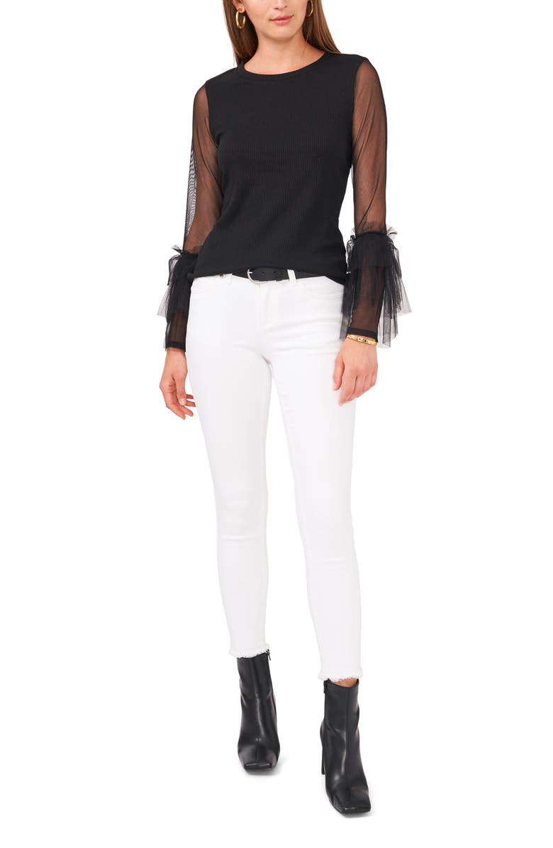 Vince Camuto Back Zip Sweater, Alternate, color, 