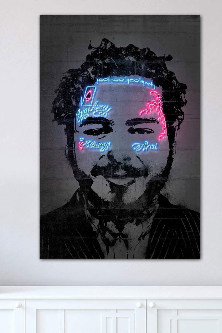 Post Malone by Octavian Mielu Canvas Wall Art 12" x 18", Alternate, color, MULTI
