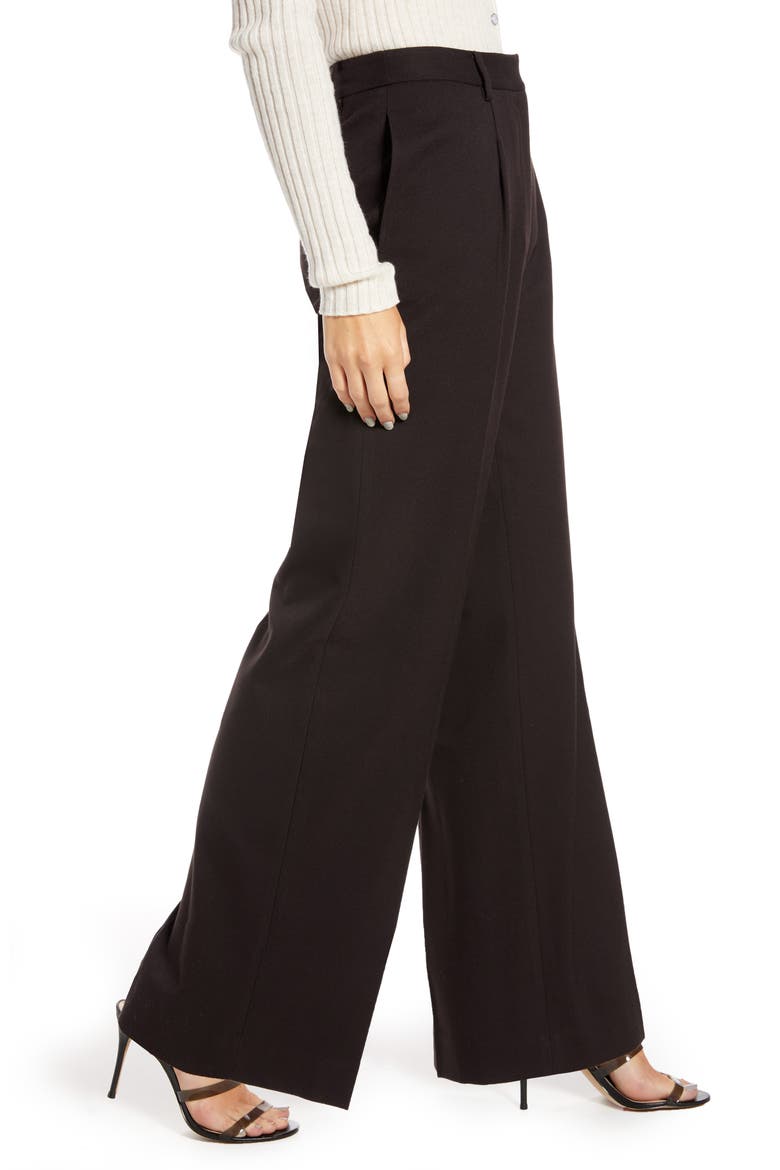 Wide Leg Pants (Nordstrom Exclusive), Alternate, color, BROWN GANACHE