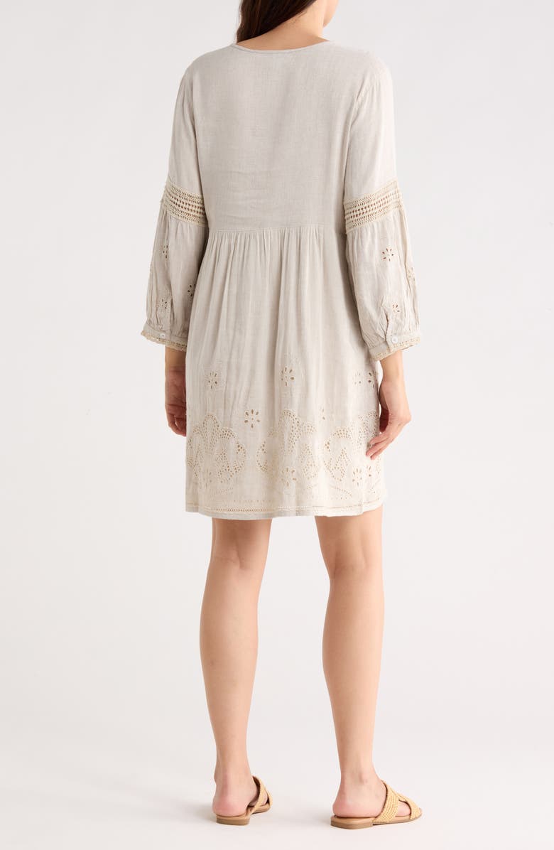 Tommy Bahama St. Lucia Split Neck Linen Blend Cover-Up Dress, Alternate, color, Twill
