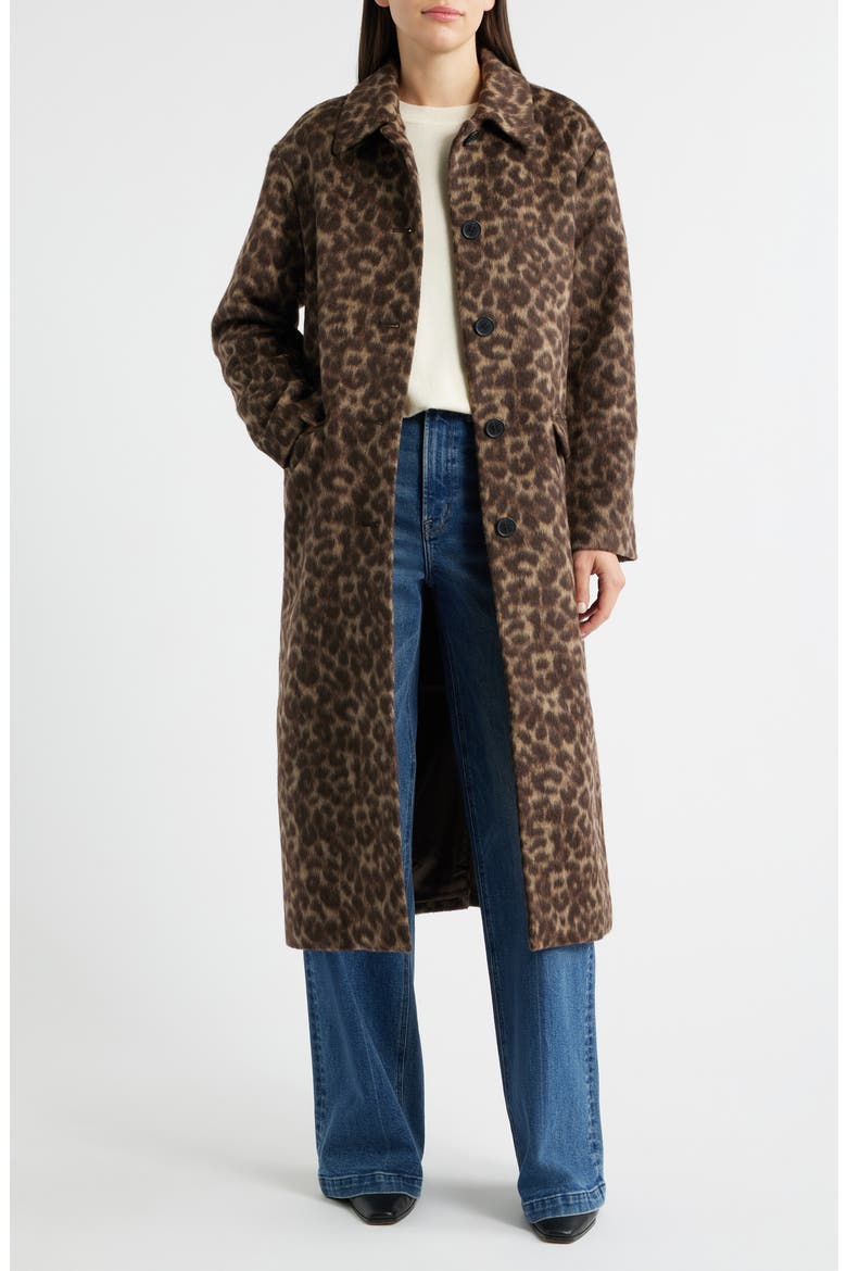 Single Breasted Leopard Print Trench Coat (Women) | Nordstromrack