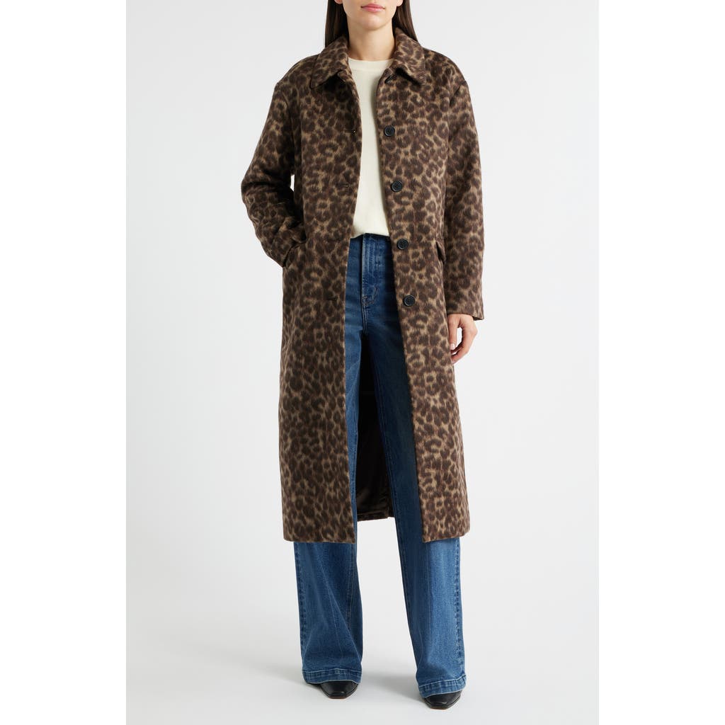 Madewell Single Breasted Leopard Print Trench Coat In Animal Print