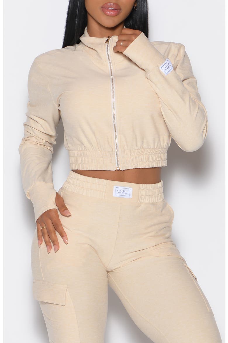 Cloud Crop Jacket, Main, color, Vanilla
