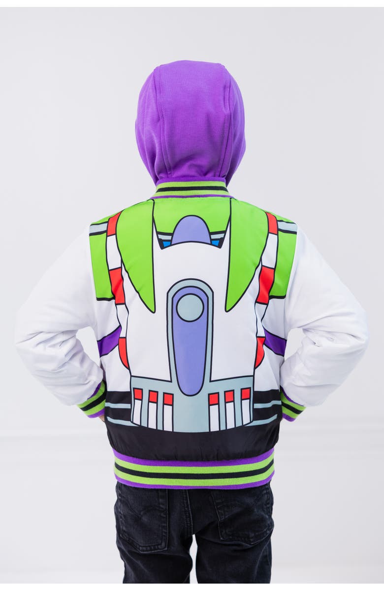 Disney Toy Story Zip-Up Bomber Jacket, Alternate, color, Buzz Lightyear White