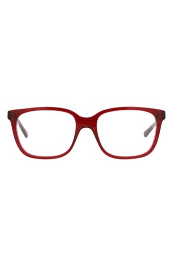 Balenciaga 53mm Square Optical Glasses In Brown