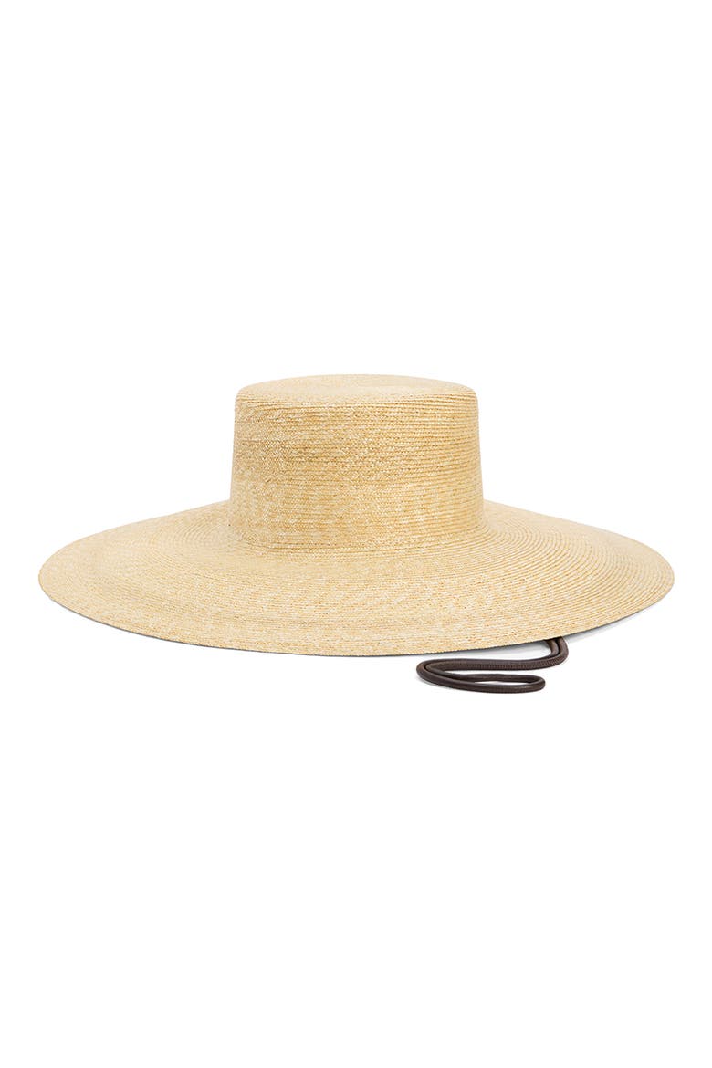 Roma Raffia Wide Brim Sun Hat, Alternate, color, NATURAL