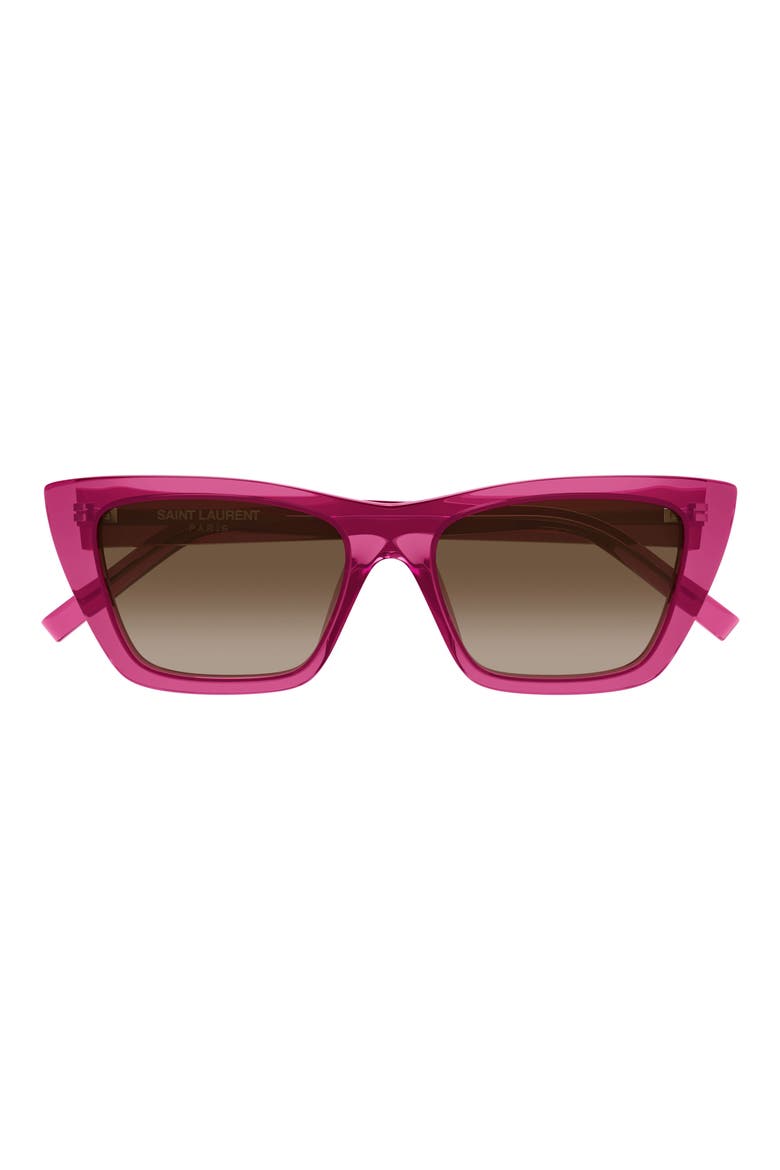 53mm Cat Eye Sunglasses, Main, color, PINK
