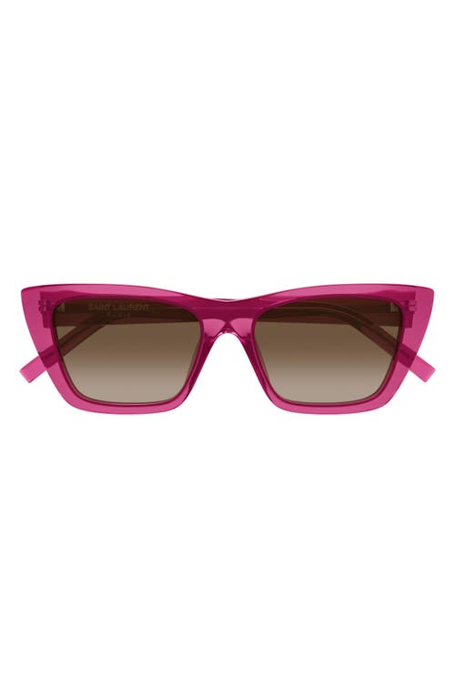 Saint Laurent Cat-eye Acetate Sunglasses In Pink
