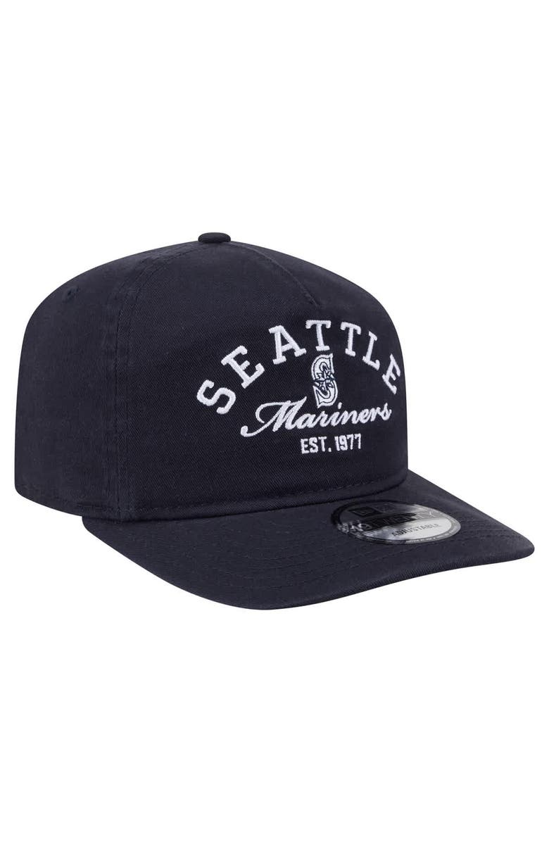 New Era Men's New Era Navy Seattle Mariners Stacked 19TWENTY Adjustable Hat, Alternate, color, Navy