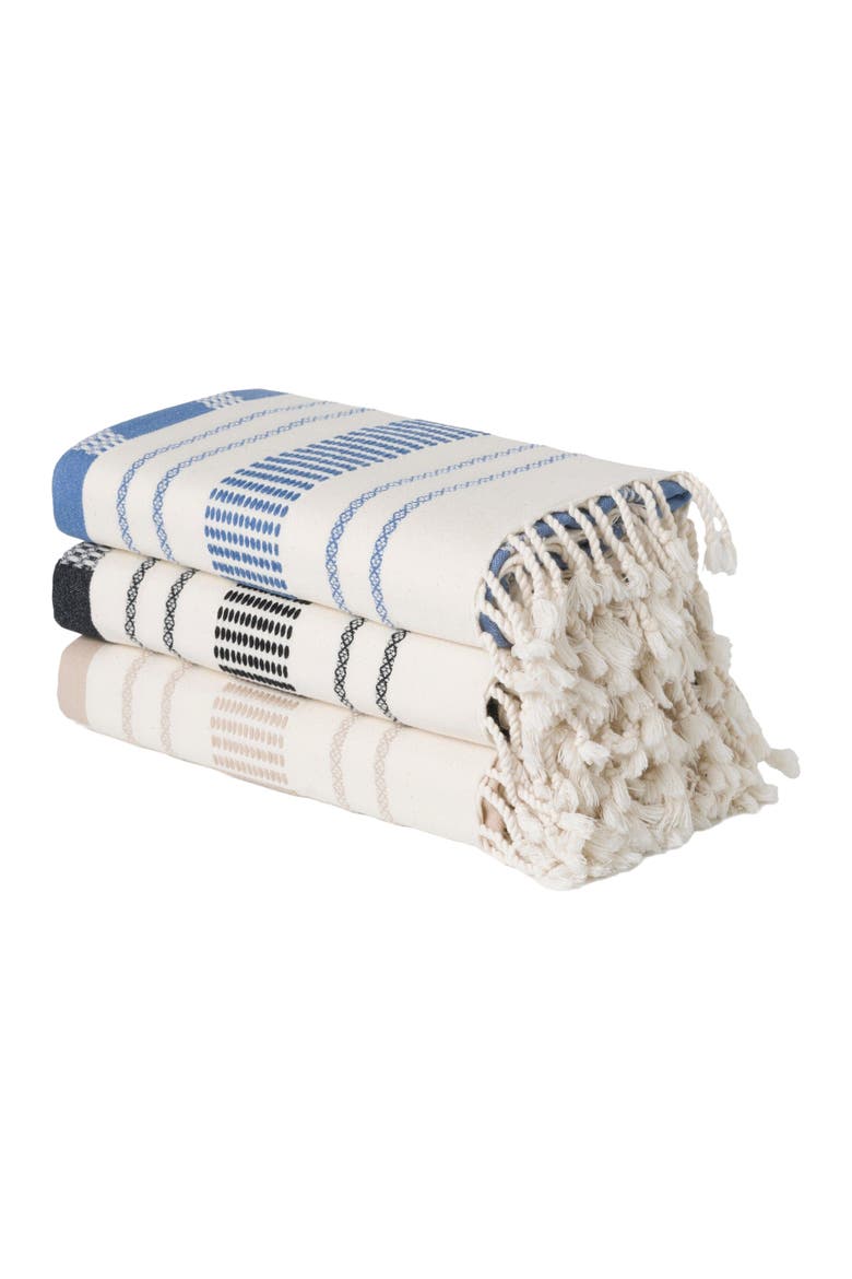 Paros Turkish Towel, Main, color, Black
