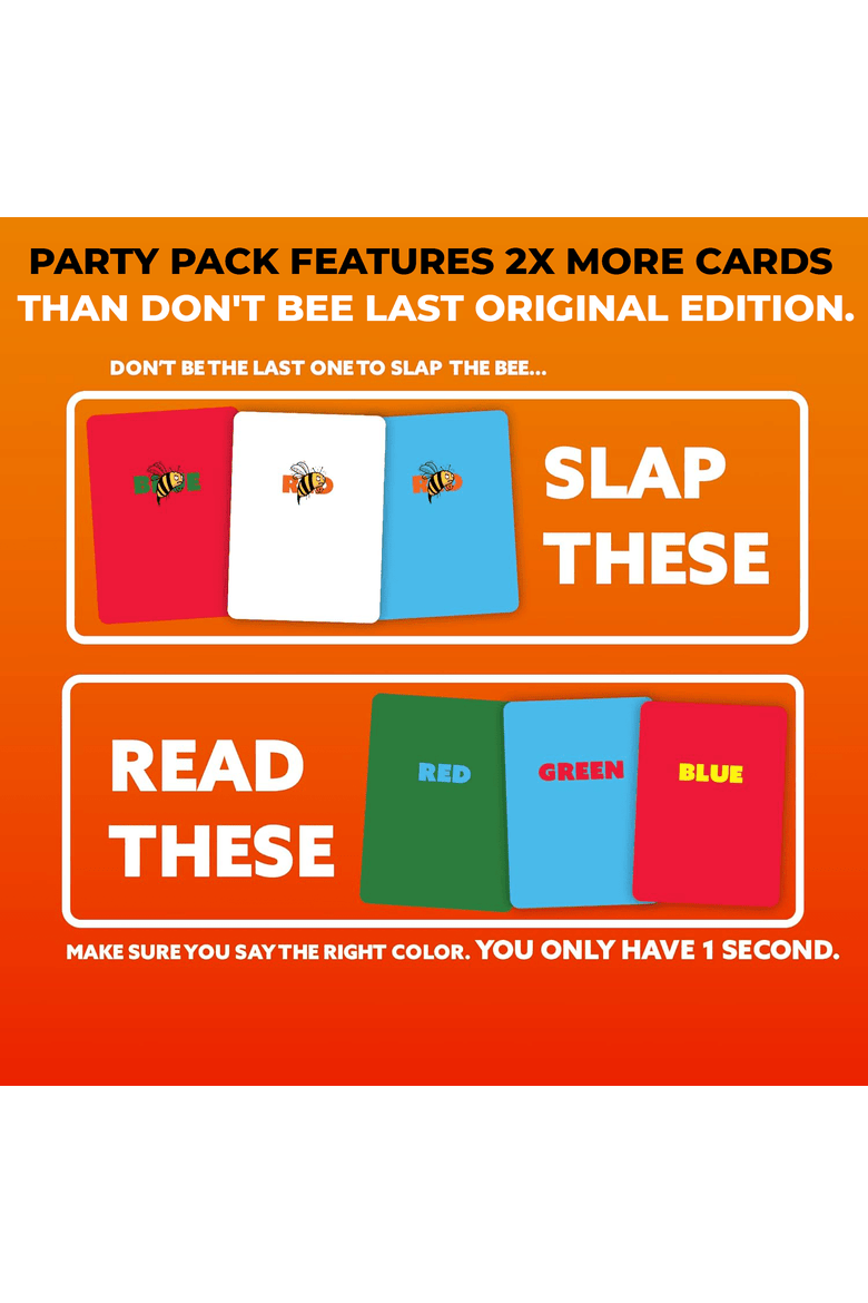 Dont Bee Last Card Game for Kids and Family - Fast-Paced Party Game, Alternate, color, Party Pack