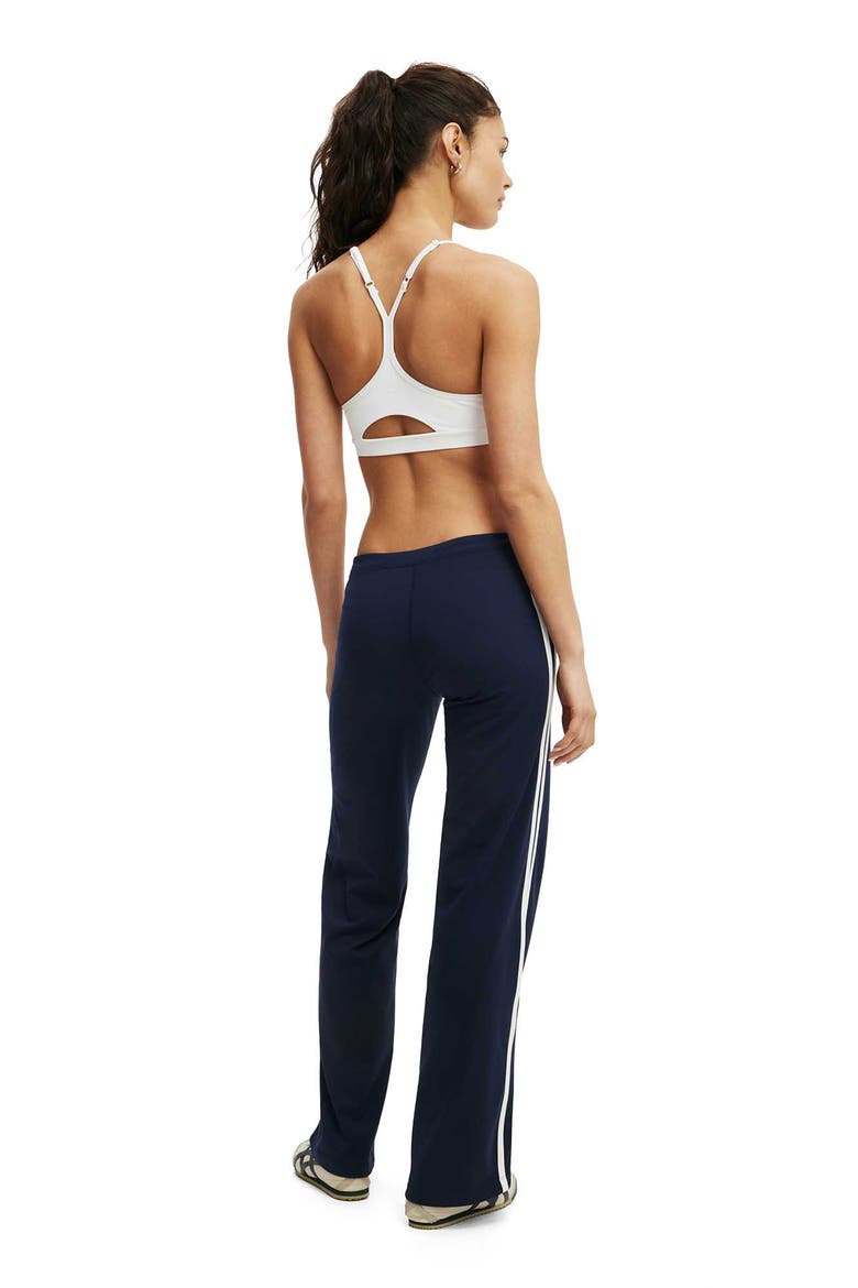 Women's Active Ultra Soft Low Rise Straight Leg Pant, Alternate, color, Prep Sport Navy White