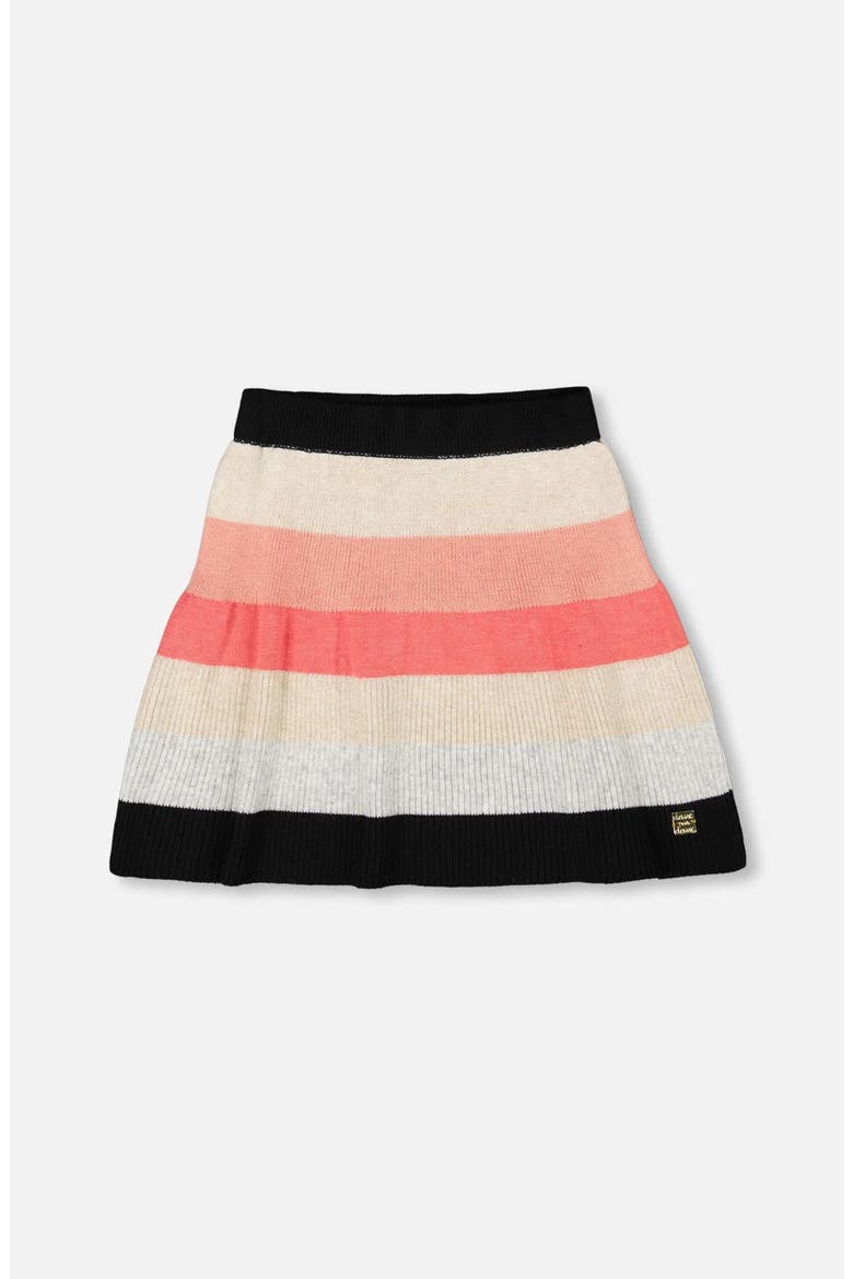 Striped Knit Skirt, Main, color, Beige, Black and Pink