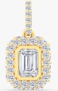 Everlee Emerald Pavé Domed Lab Diamond Pendant in 14K