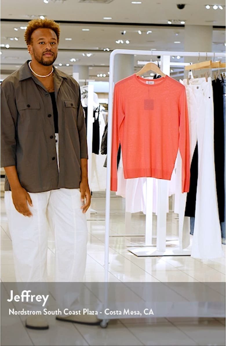 Slit Sleeve Wool & Silk Sweater, sales video thumbnail