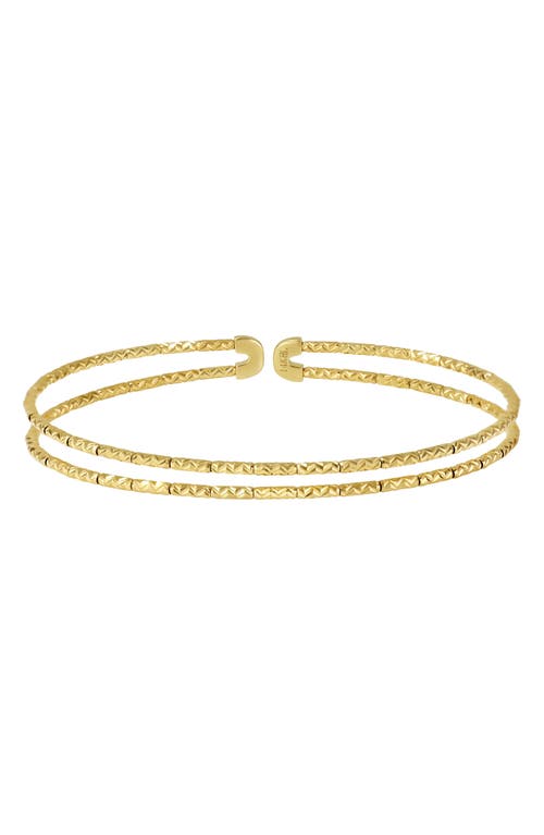 Bony Levy 14K Gold Textured Cuff Bracelet in 14K Yellow Gold 