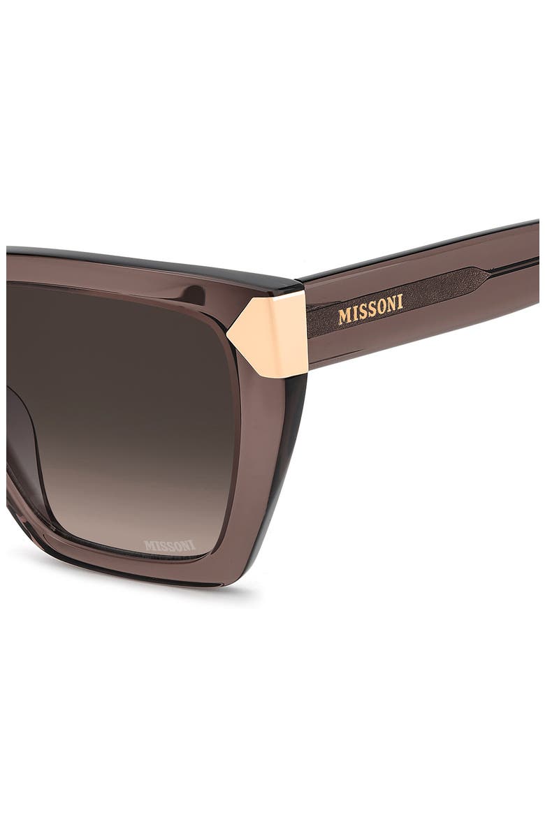 55mm Gradient Square Sunglasses, Alternate, color, BROWN/ BROWN SF