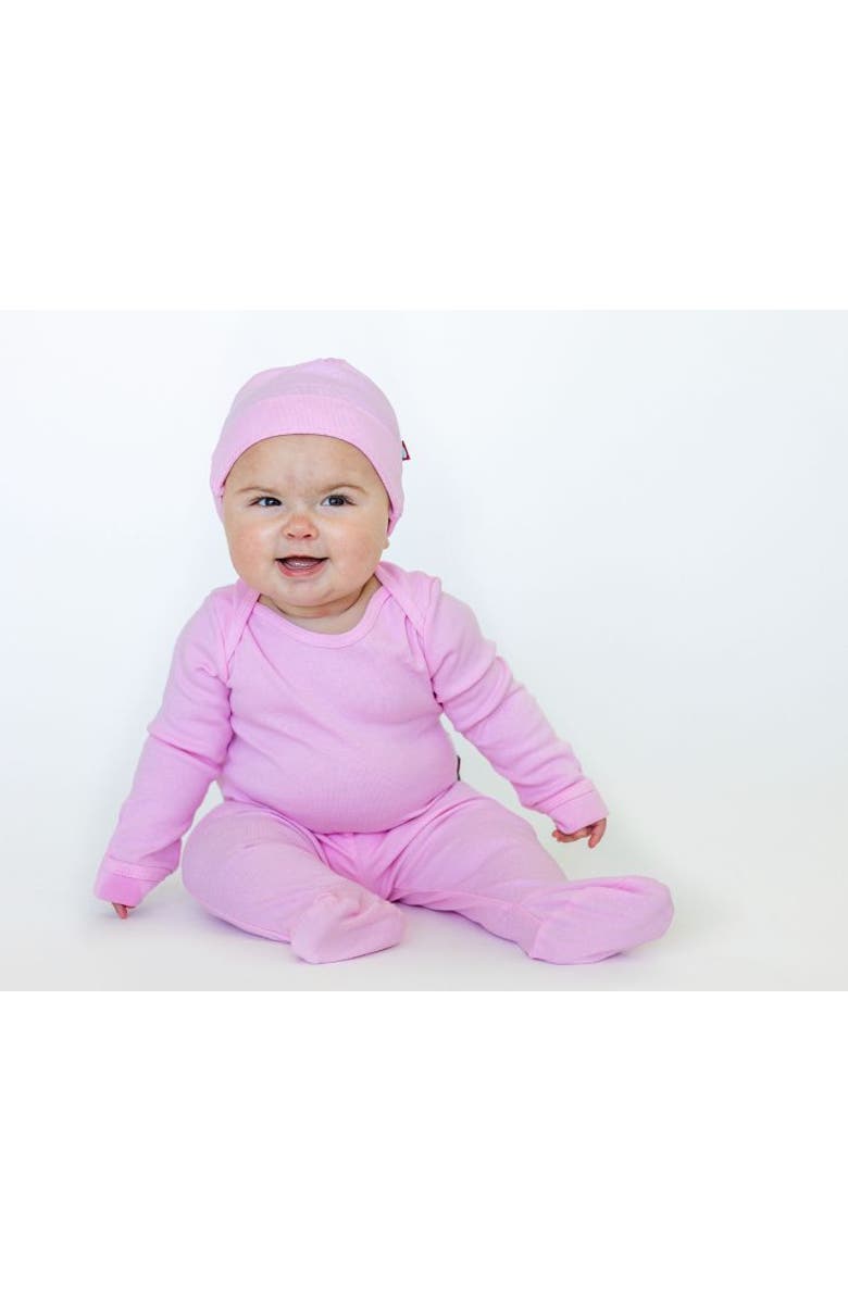 CITY THREADS Baby Unisex Organic Cotton Soft Footed Baby Pants, Alternate, color, Black