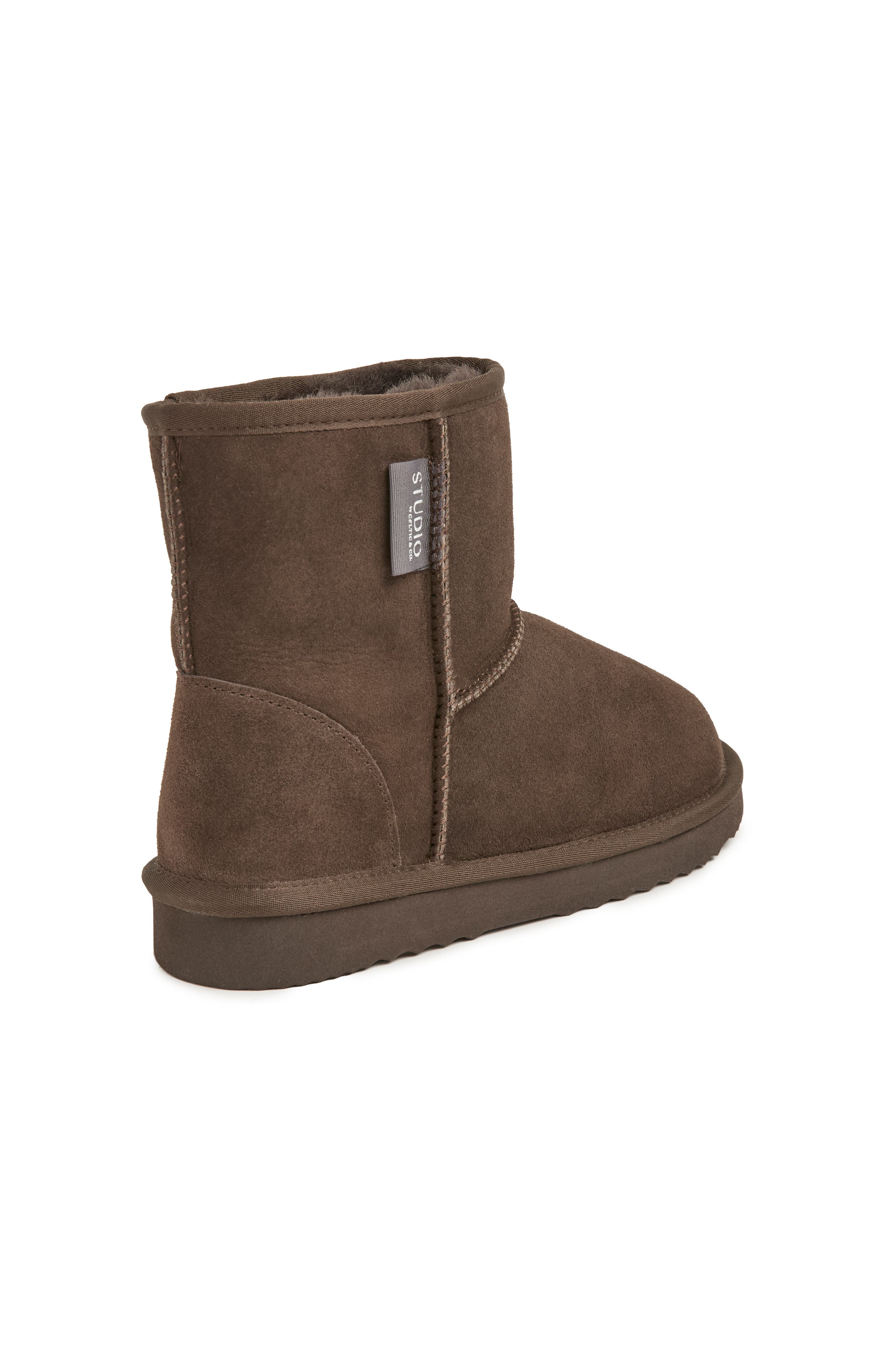 Sheepskin Lined Ankle Boot, Alternate, color, Chocolate