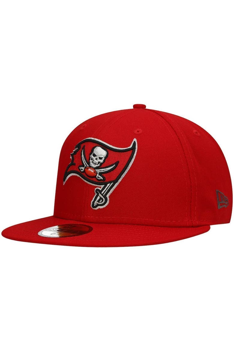 Men's New Era Red Tampa Bay Buccaneers Team Basic 59FIFTY Fitted Hat, Main, color, RED