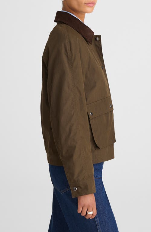 Madewell Waxed Zip-front Jacket In Brown